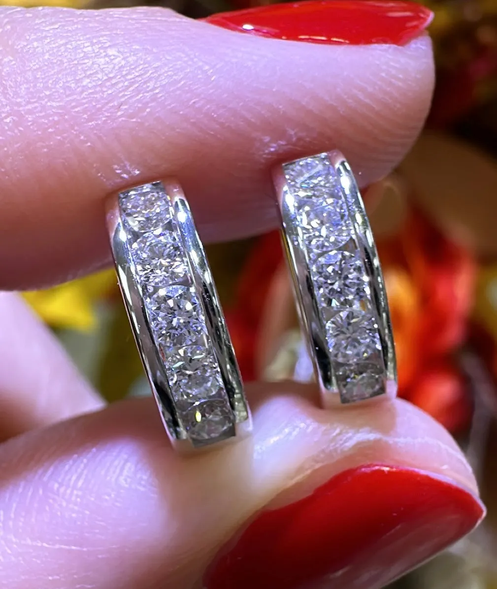 0.52ct tw Diamond Huggie Hoop Earrings