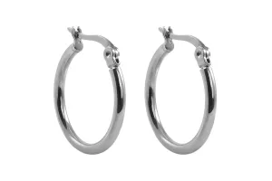 0.78" SILVER VALENTANO HOOP EARRING
