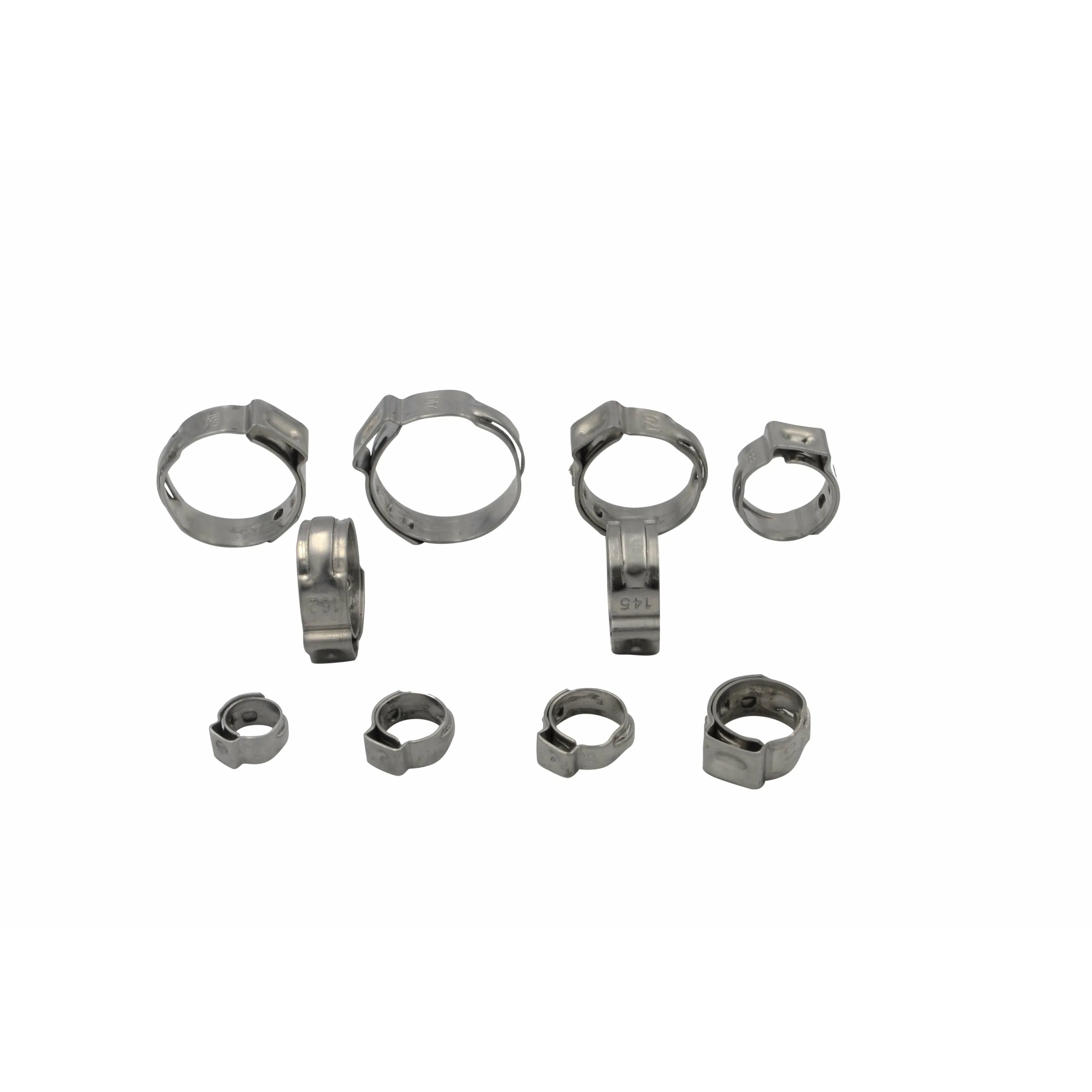 100 Piece 304 Stainless Steel 16-19.2mm Ear Hose Clamp