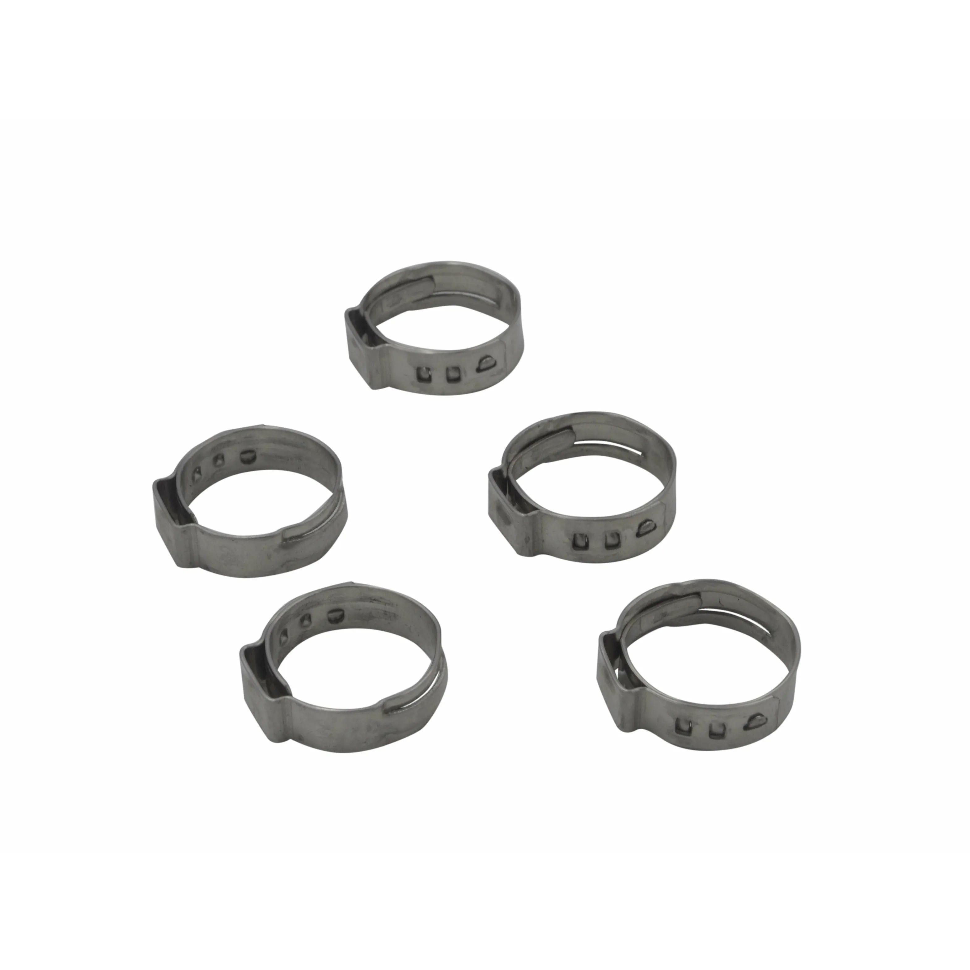 100 Piece 304 Stainless Steel 16-19.2mm Ear Hose Clamp
