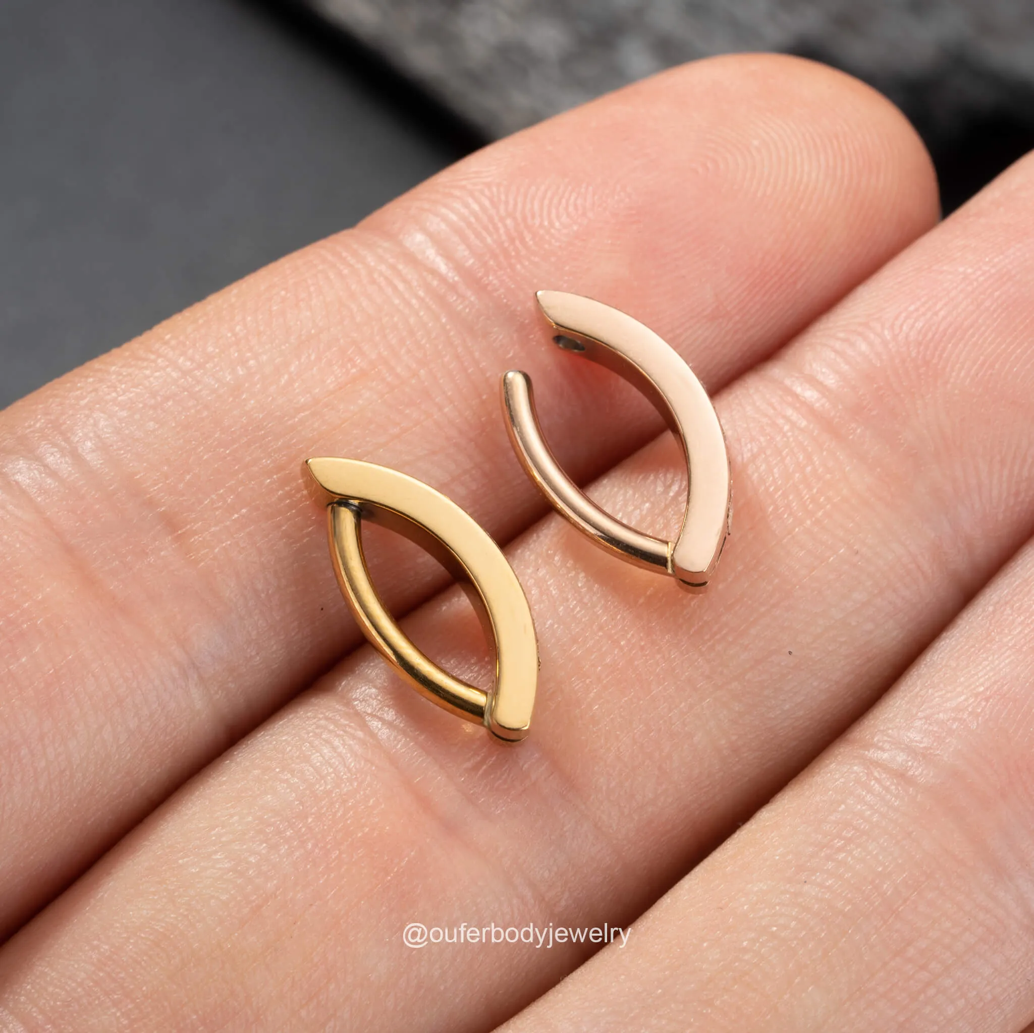 14G Clicker Clear CZ Belly Ring Hoop