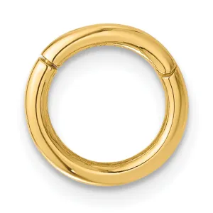 14K Yellow Gold  14 Gauge Hinged Hoop Cartilage Body Jewelry