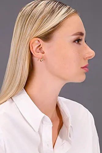 14k Yellow Gold 2mm Tube Polished Round Hoop Earrings, 14mm (0.55 inch Diameter)…