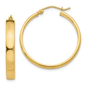14k Yellow Gold Polished Hoop Earring