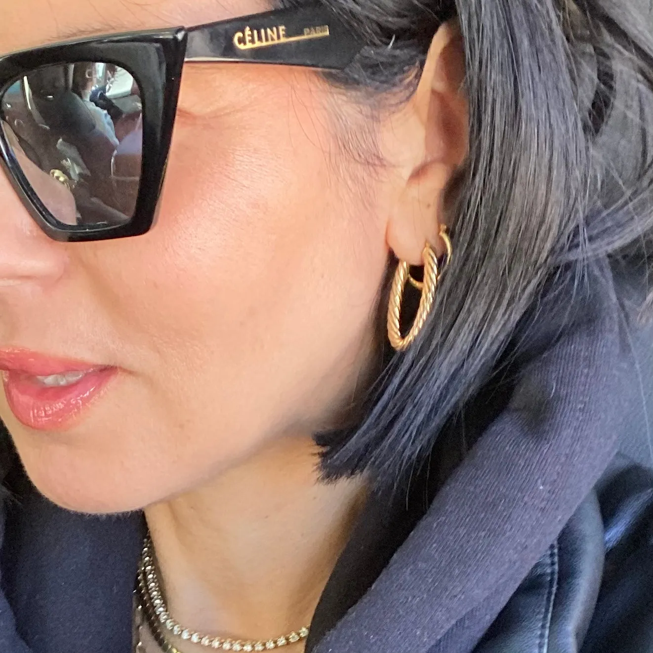 14KT Gold Twist Hoop Earrings