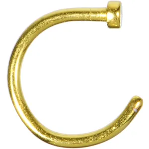 18 Gauge 5/16 Yellow Anodized Titanium Nose Hoop