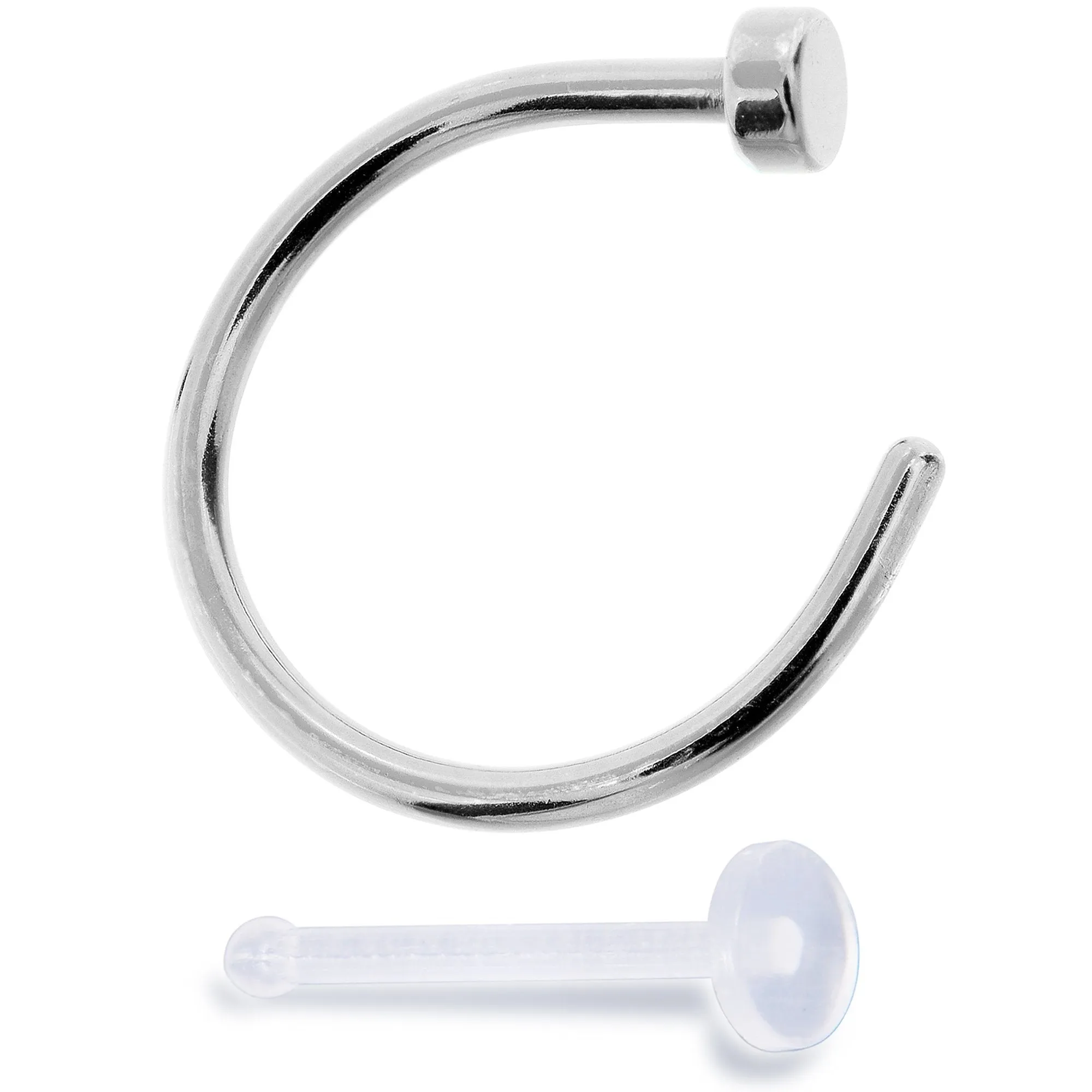 20 Gauge 5/16 Pack Set of 3 Assorted Stainless Steel Nose Hoop Rings
