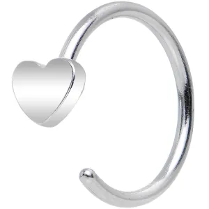 20 Gauge 5/16 Stainless Steel Darling Heart Nose Hoop