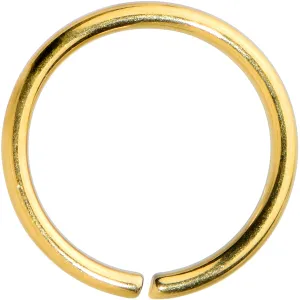 20 Gauge 7mm Gold Tone PVD Grade 23 Titanium Bendable Hoop Ring