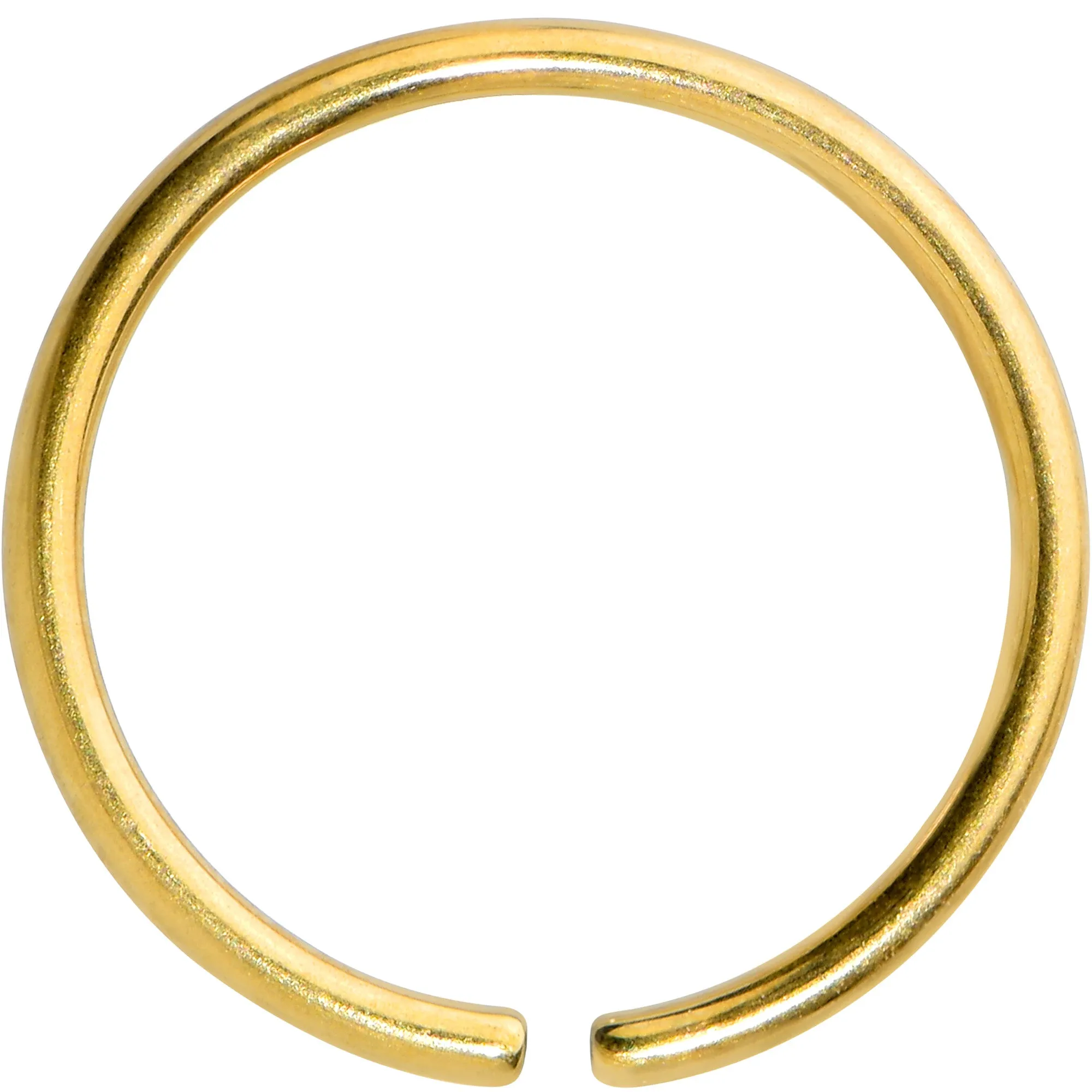 20 Gauge 9mm Gold Tone PVD Grade 23 Titanium Bendable Hoop Ring