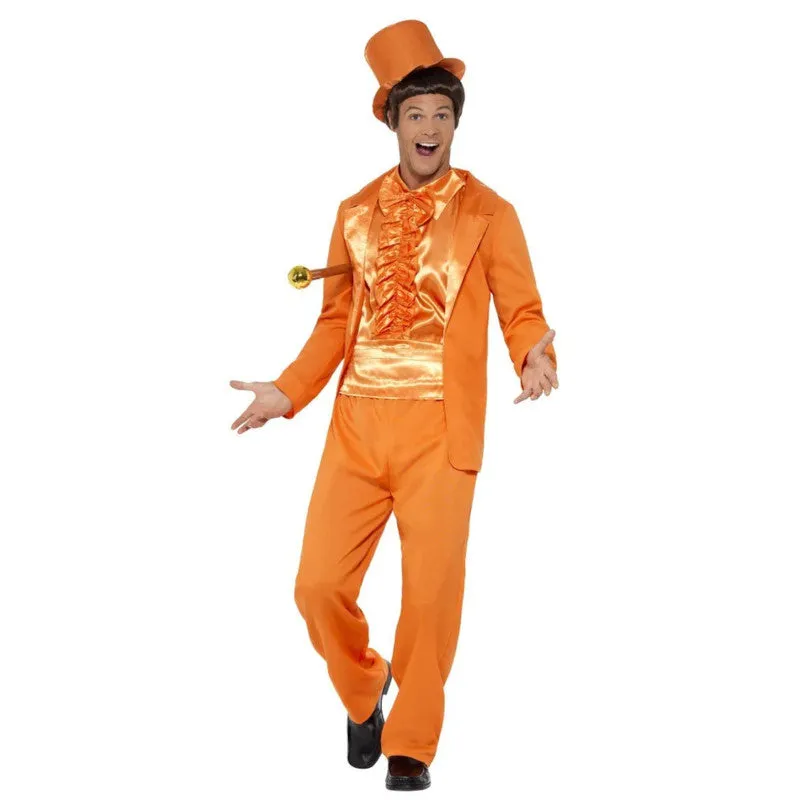 90s Orange Stupid Tuxedo Costume - Orange