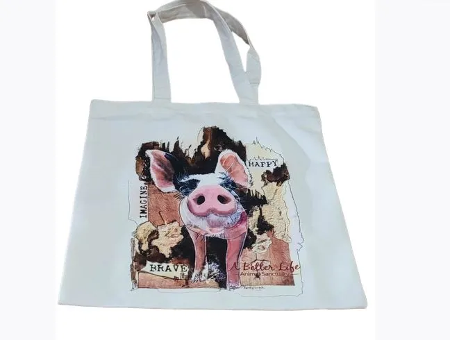 A Better Life Sanctuary Tote Bag - Jordy The Pig
