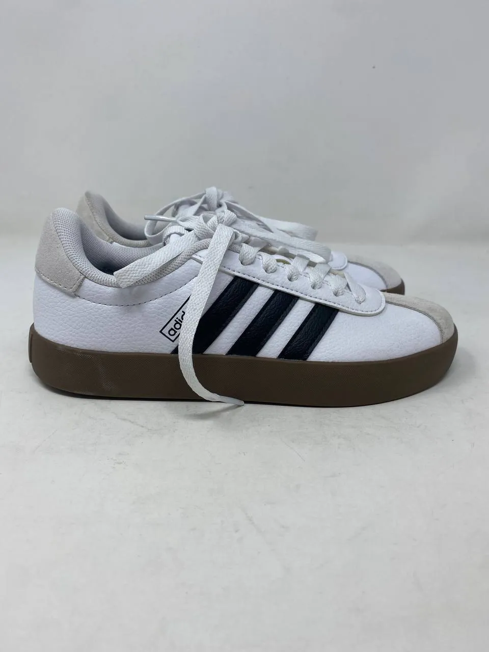 Adidas Court Silk Platform Sneakers Womens US 8 White Black Gum Like New