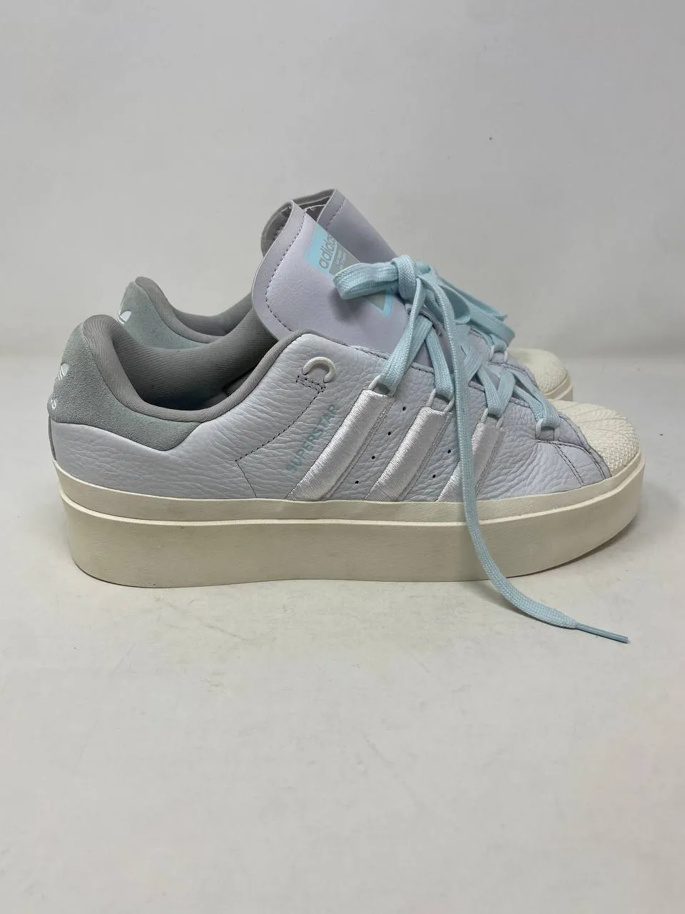 Adidas Superstar Bonega Womens Platform Sneakers Light Blue US 8 Like New