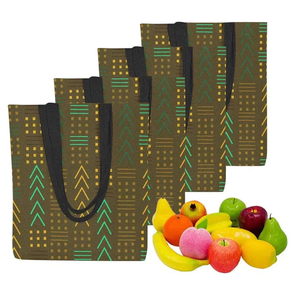 African American Tote Bags Olive | Set of 4