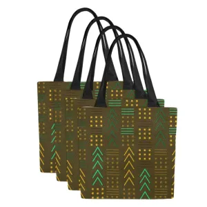 African American Tote Bags Olive | Set of 4