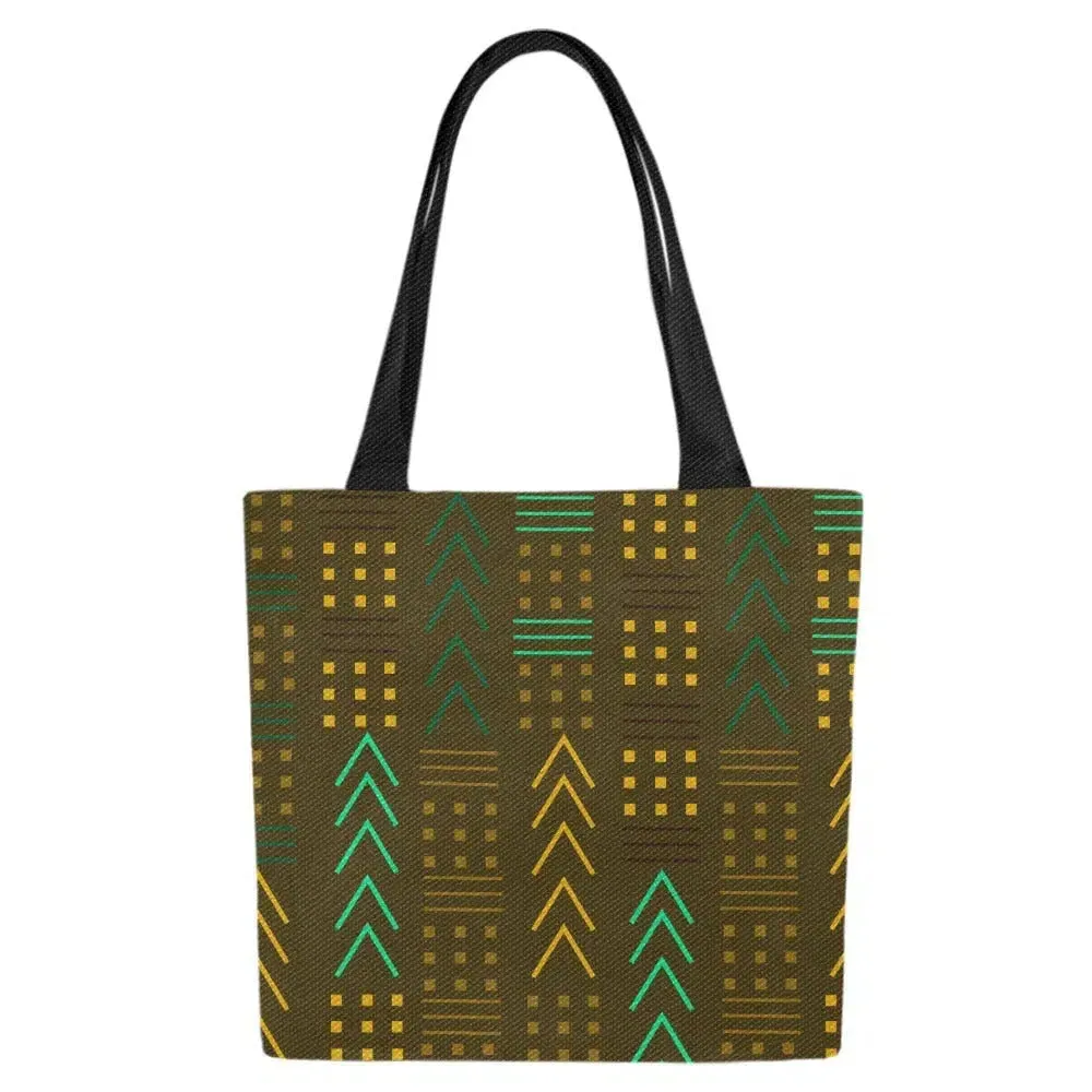 African American Tote Bags Olive | Set of 4