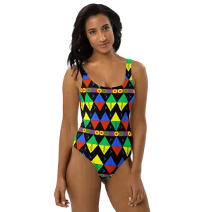 African Tribal Print One-Piece Swimsuit - South Africa