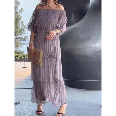 Alessia – Flowy Chiffon Women’s Maxi Dress