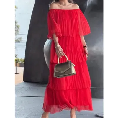 Alessia – Flowy Chiffon Women’s Maxi Dress