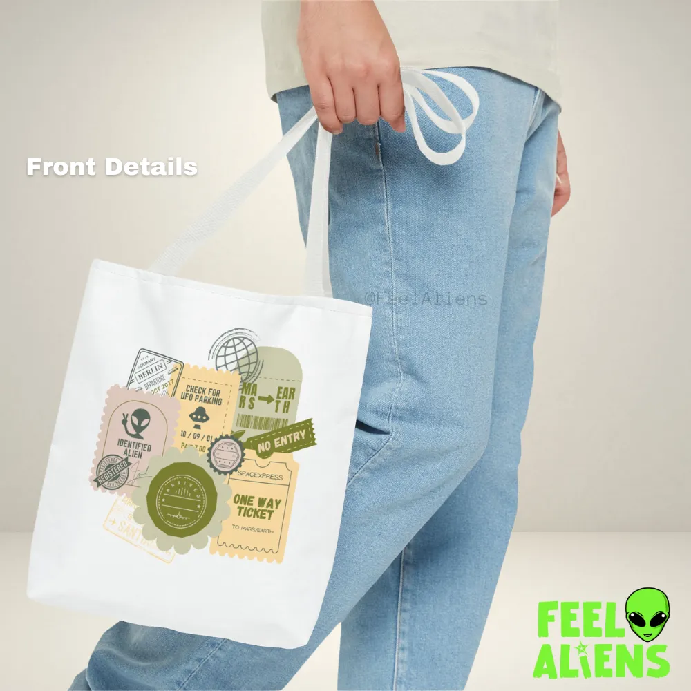 Alien Ticket Stamp Tote Bag (AOP)