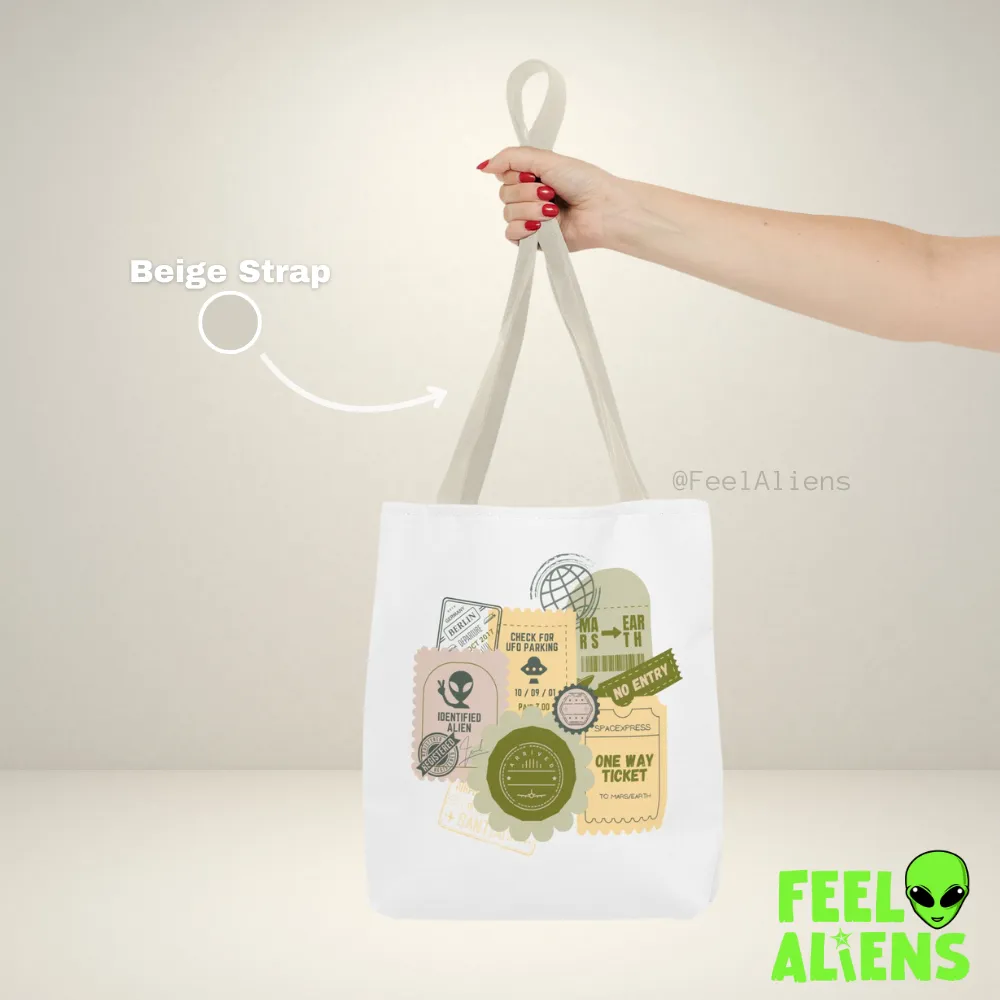 Alien Ticket Stamp Tote Bag (AOP)