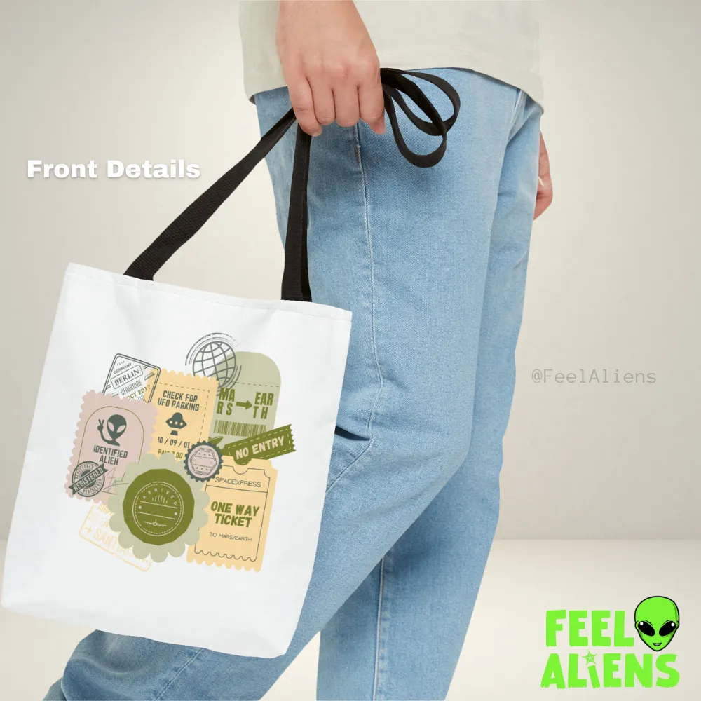 Alien Ticket Stamp Tote Bag (AOP)