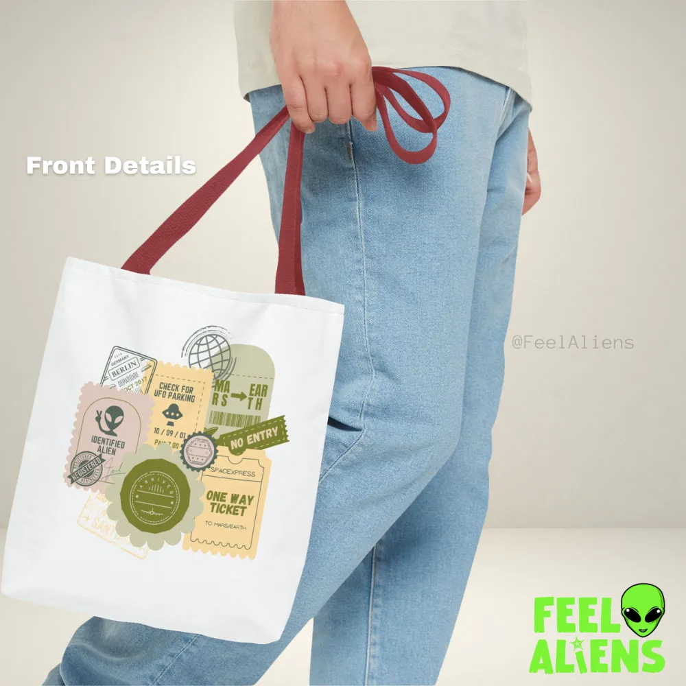 Alien Ticket Stamp Tote Bag (AOP)