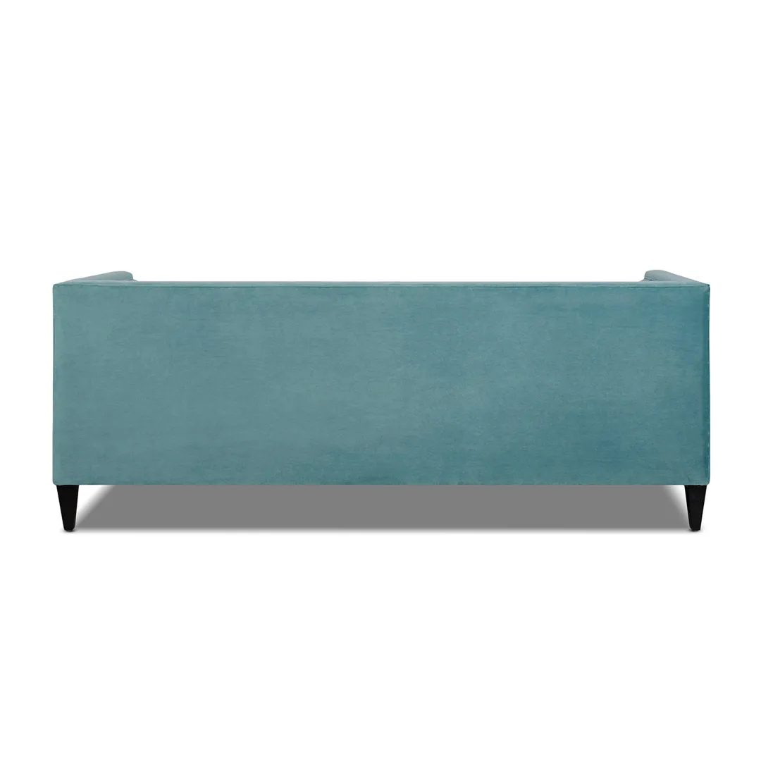 Allia 84" Tuxedo Arm Sofa Langley Street® Upholstery Color: Arctic Blue Velvet