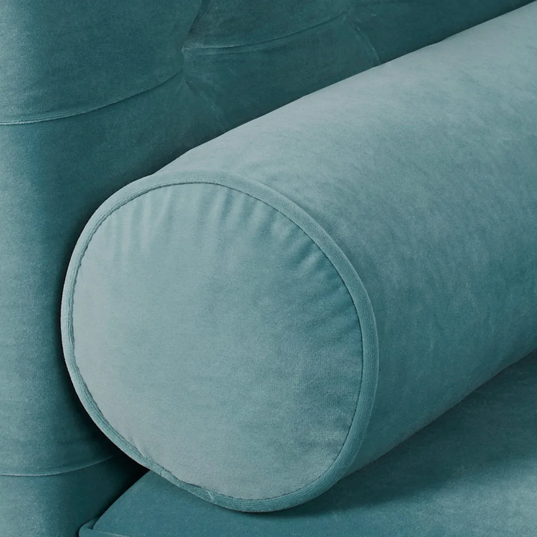 Allia 84" Tuxedo Arm Sofa Langley Street® Upholstery Color: Arctic Blue Velvet