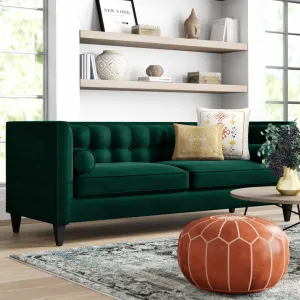 Allia 84" Tuxedo Arm Sofa Langley Street® Upholstery Color: Evergreen Velvet