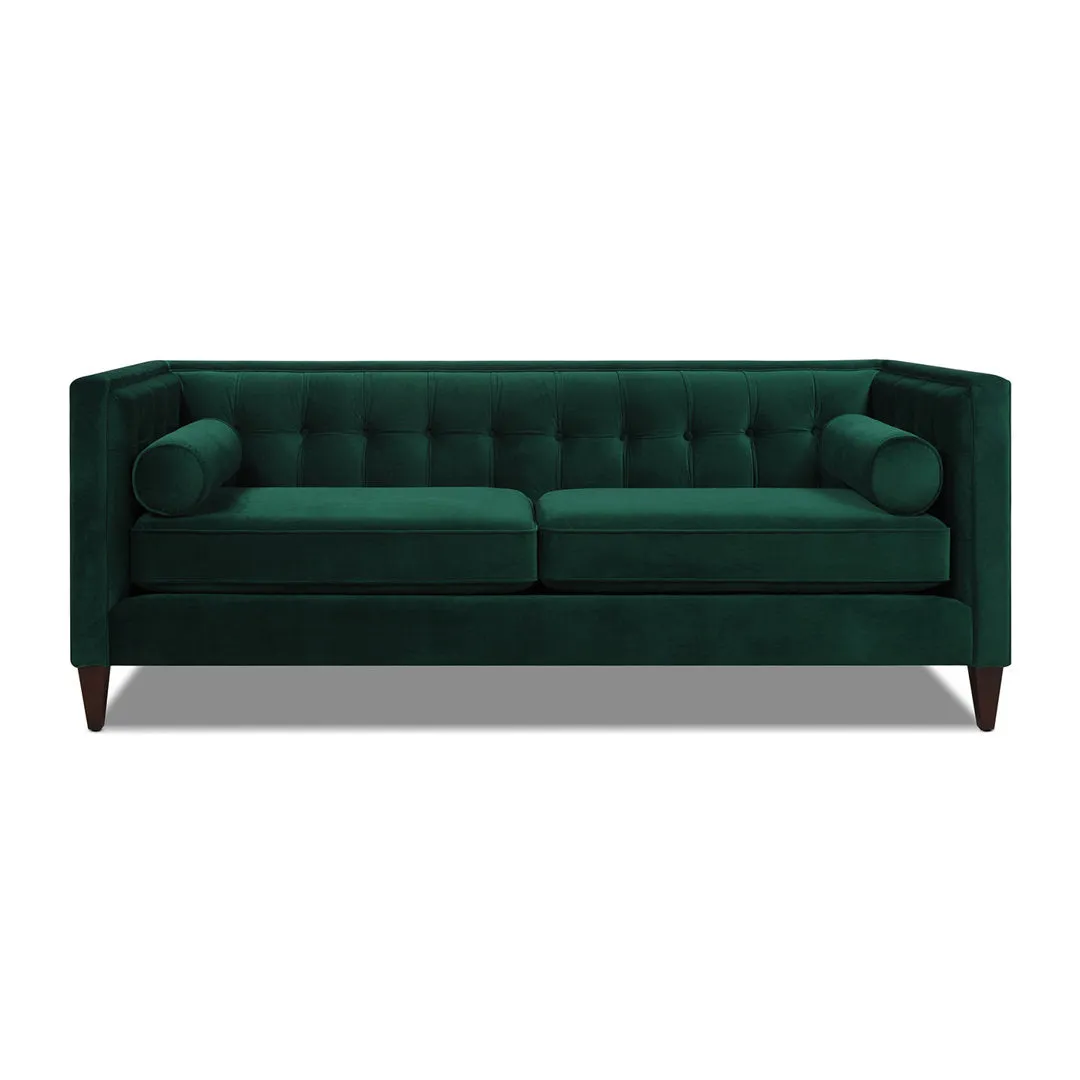 Allia 84" Tuxedo Arm Sofa Langley Street® Upholstery Color: Evergreen Velvet