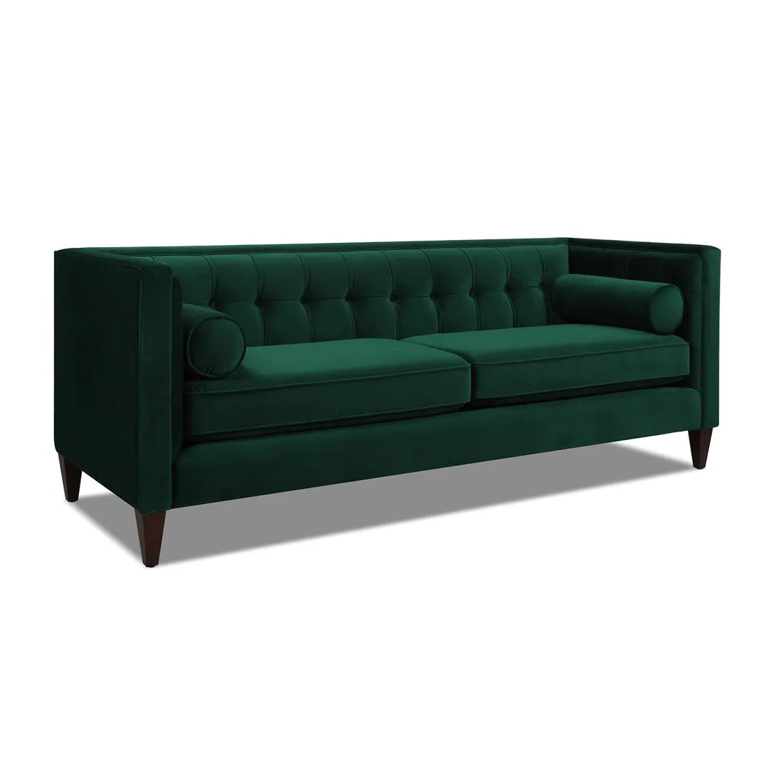 Allia 84" Tuxedo Arm Sofa Langley Street® Upholstery Color: Evergreen Velvet