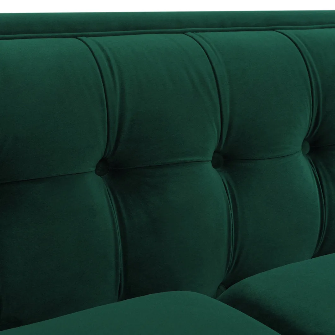 Allia 84" Tuxedo Arm Sofa Langley Street® Upholstery Color: Evergreen Velvet