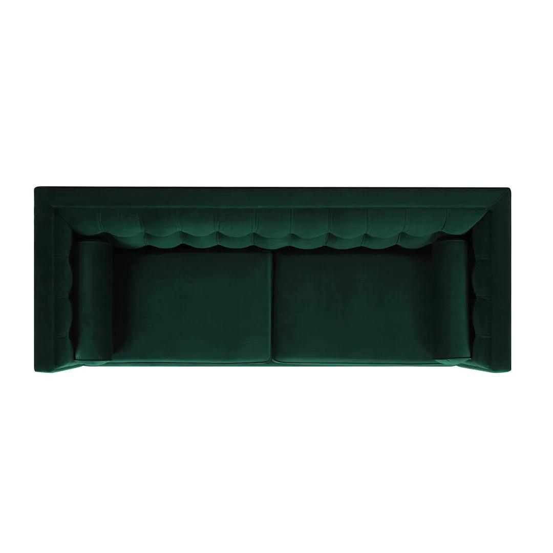Allia 84" Tuxedo Arm Sofa Langley Street® Upholstery Color: Evergreen Velvet