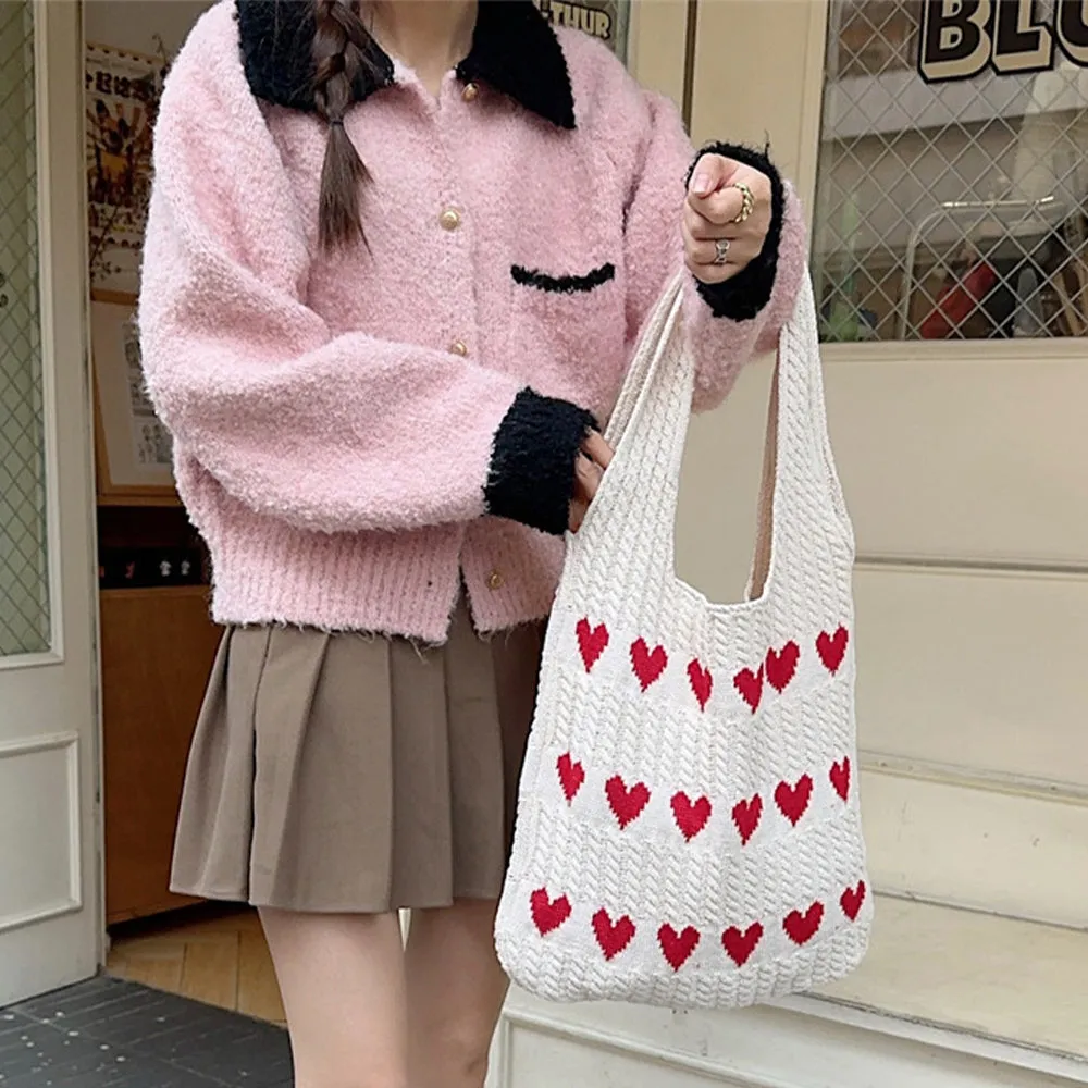 Amore Crochet Tote Bag