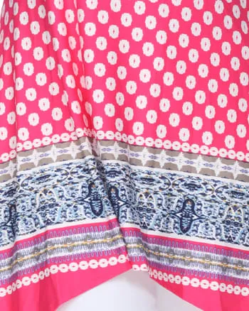 Antonia Cold Shoulder Tunic | Fuchsia/White