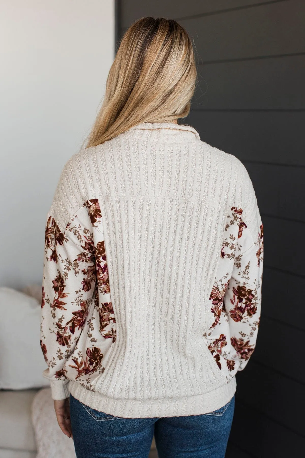 Any Time Or Place Pullover Top- Cream