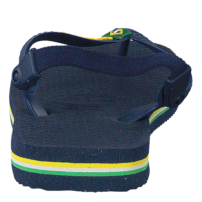 Baby Brasil Logo Navy Blue/Yellow