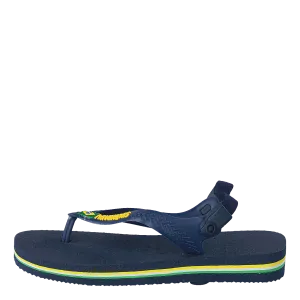 Baby Brasil Logo Navy Blue/Yellow