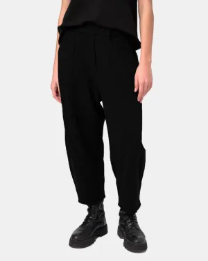 Baci - Elastic Seamed Cotton Pant Black - 307219BLKXS