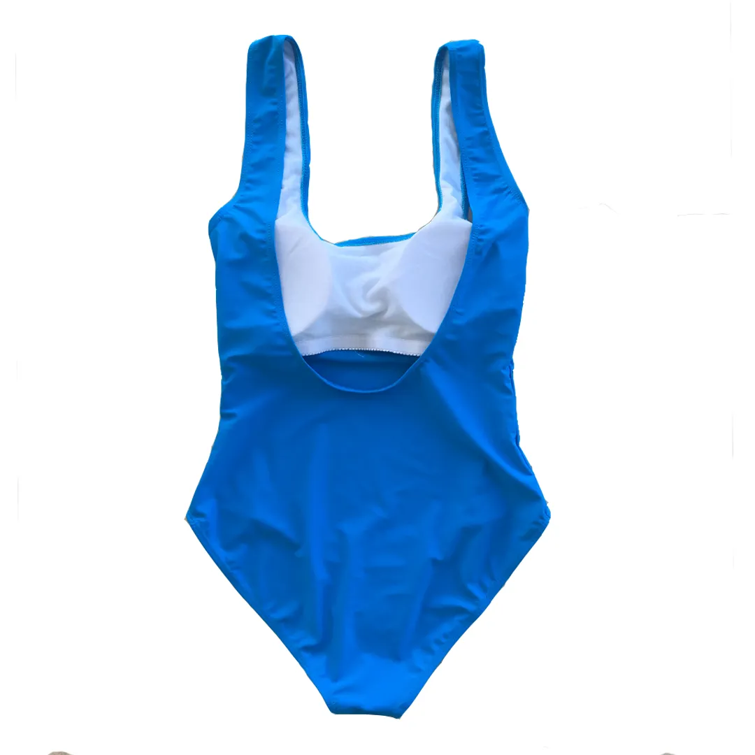 Beach Vibes Blue One Piece Swimsuit