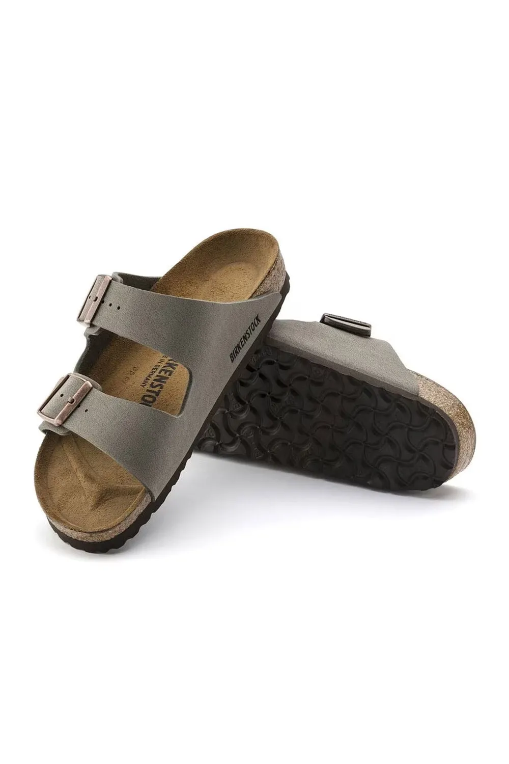 Birkenstock Arizona Birkibuc Sandals in Stone | 151213