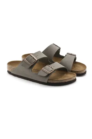 Birkenstock Arizona Birkibuc Sandals in Stone | 151213