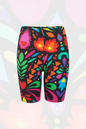 Black Rainbow Cycling Shorts in Femina Magicae
