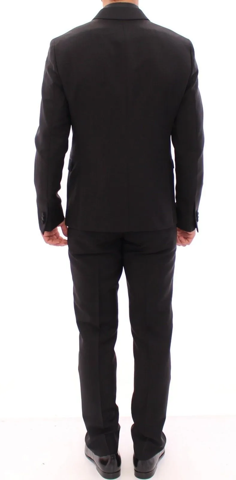 Black Slim Fit Wool Smoking Tuxedo Suit