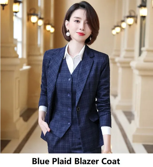 Blazer Fashion Plaid