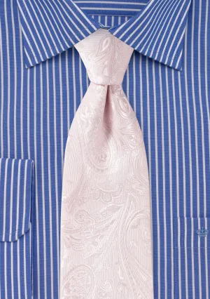 Blush Pink Proper Paisley Necktie