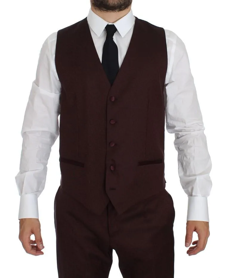 Bordeaux 3 Piece Slim Fit Suit Tuxedo