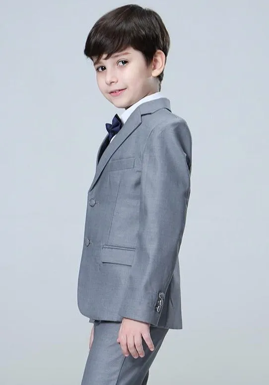 Boys 3pcs Slim Fit Classic Tuxedo Suits Blazer Vest Pants Sets